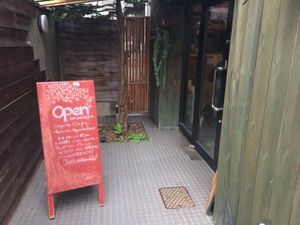 door at Aoi Sora Organic Cafe in Sapporo