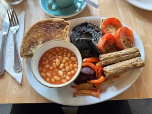 Vegan breakfast  at Glen Rowan cafe in Invermoriston