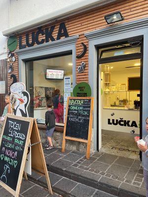 Icrecream shop at Lucka Ice cream in Kranjska Gora