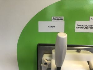 self service ice cream  at Lucka Ice cream in Kranjska Gora