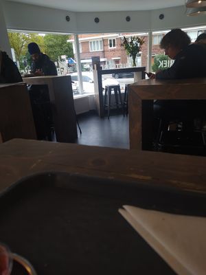 Inside sitting area at De Frietfabriek in Amstelveen