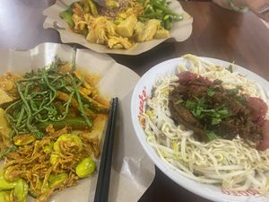 Buffet style take whatever you like to eat   at RM Vegetarian Diet Sehat in 