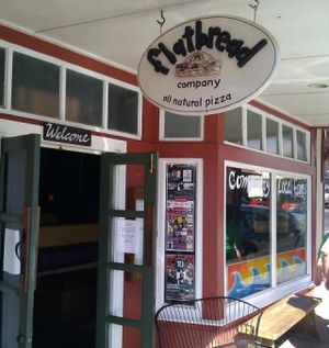 entrance at Flatbread Pizza in Paia