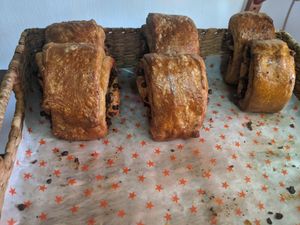 Chocolates rolls, rellenos de chocolate at Vegan Bageri in Zapopan