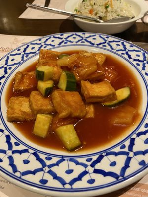 Sweet sour tofu   at Pattaya in La Rochelle