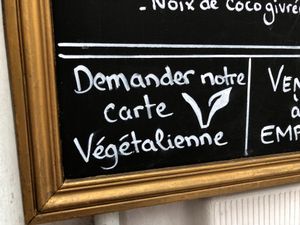 Vegan menu (carte végétalienne) upon request at Pattaya in La Rochelle