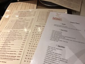 Amazing separate vegan menu!  at Pattaya in La Rochelle