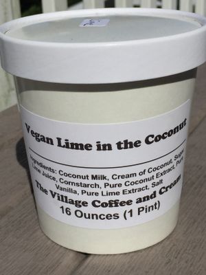 “Lime in the Coconut” vegan sorbet  at The Village Coffee & Cream in Shrewsbury