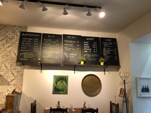 Menu at Levant - Bulevardi in Helsinki