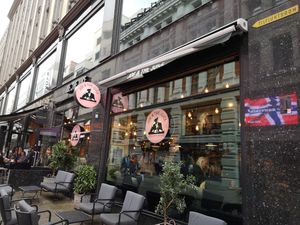 Outside at Joe & The Juice - Karl Johans in Oslo