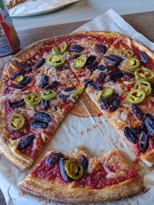 Dry pizza at Blaze Pizza in Lake Buena Vista