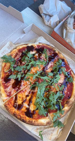 simple pie with arugula and balsamic  at Blaze Pizza in Lake Buena Vista