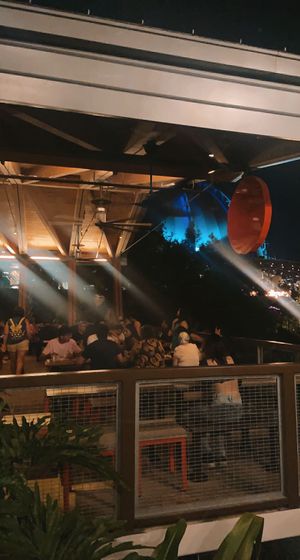 outside seating   at Blaze Pizza in Lake Buena Vista