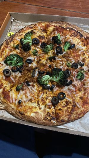 Big fan of the new thick crustt  at Blaze Pizza in Lake Buena Vista