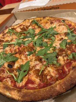 Vegan Cheese & Chorizo  at Blaze Pizza in Lake Buena Vista