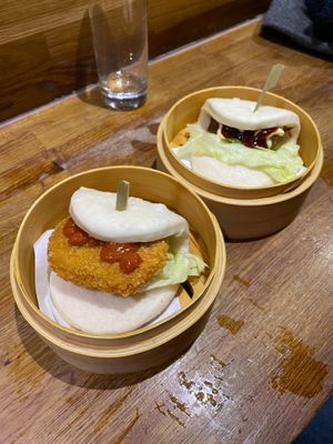 pumpkin bao bun front left at Shoryu Ramen in London