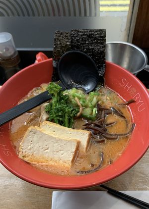 Spicy White Natural ramen  at Shoryu Ramen in London