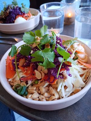 Vietnamese noodle salad at Mirells in Visby