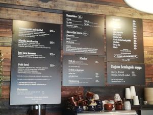 Menue at Mirells in Visby