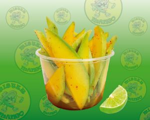 Mango with lime, salt and tajin. at Mister Mango in North Miami Beach