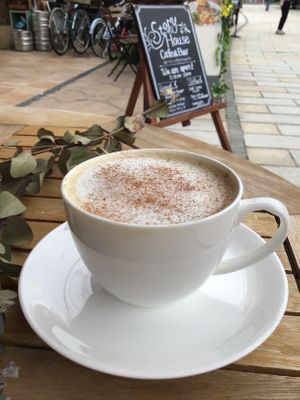 Chai almond latte at Storyhouse Cafe & Bar in Matsumoto
