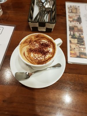 Soy milk cappuccino at Storyhouse Cafe & Bar in Matsumoto