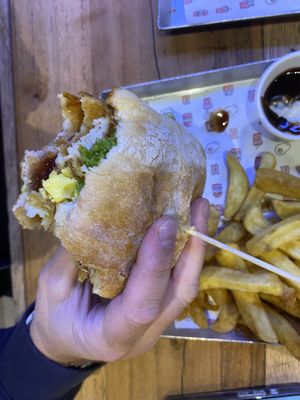 Big Jim’s ex-girlfriend burger   at Bacon Brothers in Christchurch