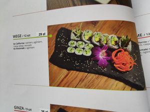 Vegetarian set at Wolę Sushi in Warsaw
