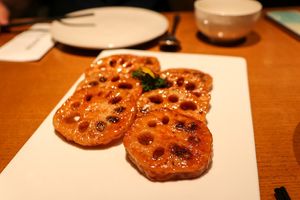 sweet and sour lotus root at Lín Hú SùShí - The Lakeside Veggie in Shanghai