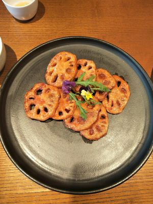 Sweet & sour lotus root. at Lín Hú SùShí - The Lakeside Veggie in Shanghai