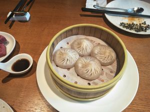 Soup filled dumplings. at Lín Hú SùShí - The Lakeside Veggie in Shanghai