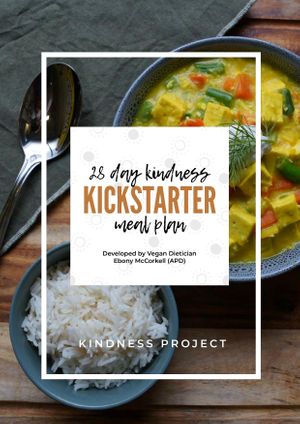 Ebony wrote the 28 Day Kindness Kickstarter Meal Plan and Recipe Book for the Kindness Project. at Ebony McCorkell - Dietitian in Mornington