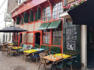 outdoor seating in front. Entrance not accessible at Popocatepetl in Amersfoort