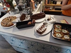 Pastries selection at Kafe Friedrich in Brno