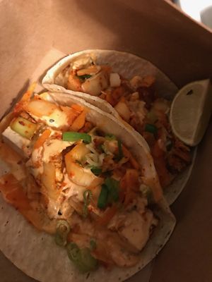 Vegan Korean Tacos at Yum Yum Noodle Bar in Red Hook