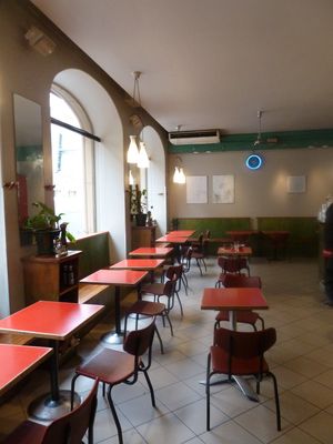 Front tables at Café Bar 9 in Helsinki