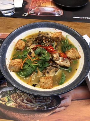 udon noodles and tofu dish (can't remember exact name but under bowls) $15 - a bit spicy but super yummy   at Wagamama - Quincy Market in Boston