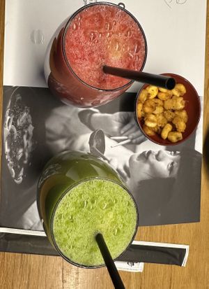 Up beet and positive green juices are delicious and bright   at Wagamama - Quincy Market in Boston