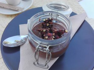 Chocolate mousse at Greens Project in Lisbon