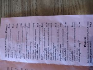 Entrees come w rice! at Café Raj in Albany