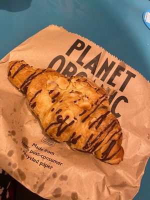 Chocolate & almond croissant at Planet Organic - Tottenham Court Rd in London