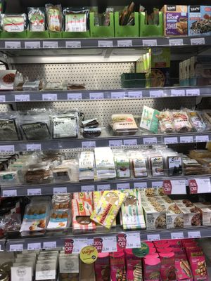 Vegan protein section  at Planet Organic - Tottenham Court Rd in London