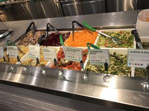 Salad bar  at Planet Organic - Tottenham Court Rd in London