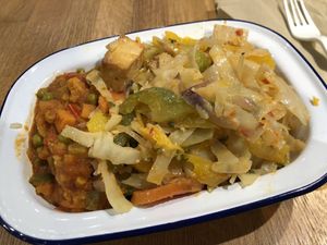 Vegan veggie box at Planet Organic - Tottenham Court Rd in London