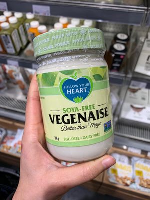 Vegan mayonnaise.  at Planet Organic - Tottenham Court Rd in London