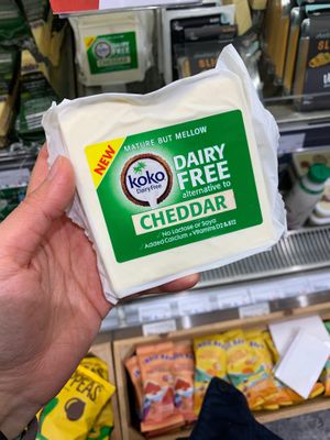 Non-dairy cheese.  at Planet Organic - Tottenham Court Rd in London
