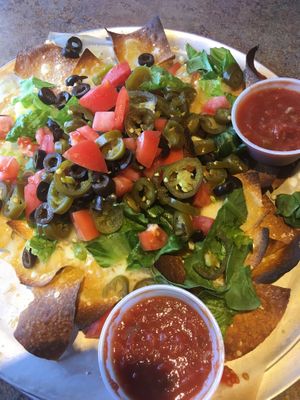 Vegan nachos at Turnpike Cafe in Canton