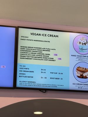 Vegan Options   at Van Leeuwen Ice Cream in Culver City
