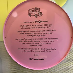 Sign at Van Leeuwen Ice Cream - Upper West Side in New York City