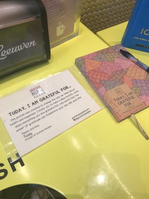 Gratitude journal  at Van Leeuwen Ice Cream - Upper West Side in New York City